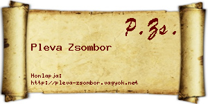 Pleva Zsombor névjegykártya